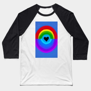 Rainbow Hearts 2 Baseball T-Shirt